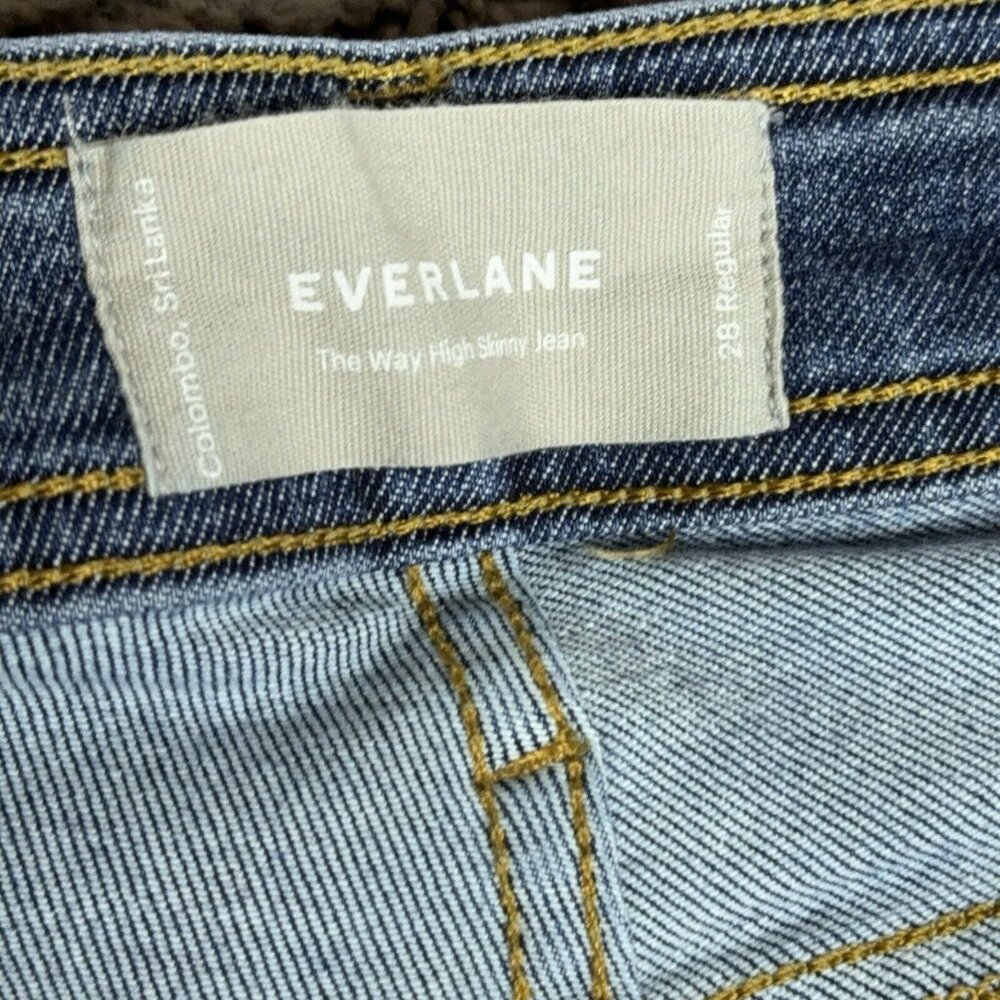 Womens Everlane Jeans The Way High Skinny 28 Reg Medium Wash Eco Modern Organic - Picture 10 of 12